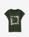 T-shirt com Estampado - Verde Tropa