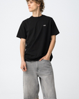 T-shirt com Estampado Traseiro - Preto