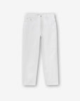 Calças de Ganga Mom - Branco