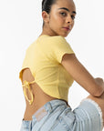 Top com Abertura nas Costas - Amarelo
