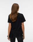 T-shirt com Renda - Preto