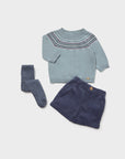 Conjunto de 3 Peças - Azul Médio
