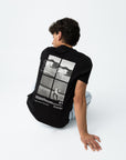 T-shirt com Estampado Traseiro - Preto