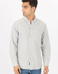 Camisa Regular Fit às Riscas - Verde