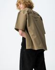 Camisa com Estampado Traseiro - Camel