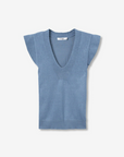 T-shirt de Malha - Azul Claro