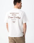 T-shirt com Estampado Traseiro - Branco