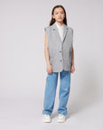 Colete Listado - Cinza