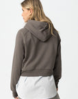 Hoodie Cropped - Cinza escuro