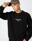 Sweat com Estampado Traseiro - Preto