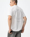 T-shirt com Estampado Traseiro - Branco