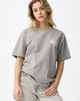 T-shirt com Estampado Traseiro - Cinza