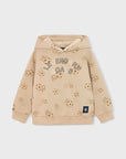 Hoodie com Padrão - Bege
