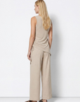 Calças Wide Leg - Bege