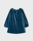 Vestido de Veludo - Azul Médio