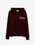 Hoodie com Estampado Traseiro - Bordo
