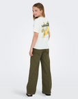 T-shirt com Estampado Traseiro - Amarelo