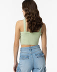 Crop Top Canelado - Verde