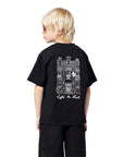 T-shirt com Estampado Traseiro - Preto