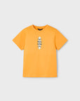 T-shirt com Estampado Traseiro - Laranja