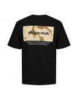 T-shirt com Estampado Traseiro - Preto