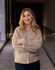 Cardigan de Malha - Bege