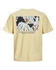 T-shirt com Estampado Traseiro - Amarelo