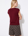 T-shirt de Malha - Bordo