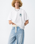 T-shirt com Estampado Traseiro - Branco