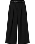 Calças Wide Leg C/ Cinto - Preto