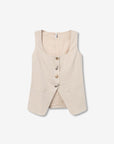 Top Efeito Colete - Bege