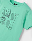 T-shirt com Estampado - Verde água