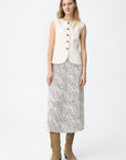 Vestido Combinado - Bege
