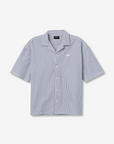 Camisa Listada - Azul Médio
