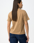 T-shirt Estampada - Bege