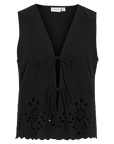 Top com Atilhos - Preto