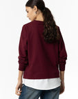 Sweat Combinada - Bordo