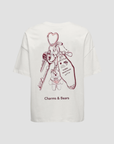 T-shirt com Estampado Traseiro - Bordo
