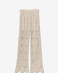 Calças Flare Crochet - Bege