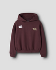Hoodie com Estampado Traseiro - Bordo