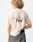 T-shirt com Estampado Traseiro - Salmão