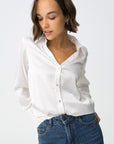 Camisa Acetinada - Branco