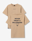 T-shirt com Estampado Traseiro - Bege