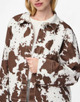 Casaco Cow Print - Castanho
