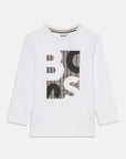 Sweatshirt com Logo BOSS - Branco