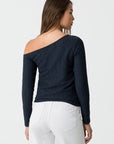 Top com Decote Assimétrico - Marinho
