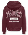 Hoodie com Estampado Traseiro - Bordo