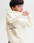 Hoodie com Estampado Traseiro - Bege