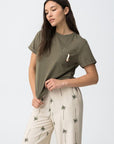 T-shirt com Aplicação - Verde