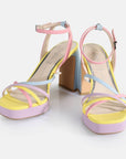 Sandálias de Tacão - Multicor